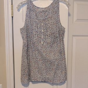 Old Navy Blue Floral Tank Top